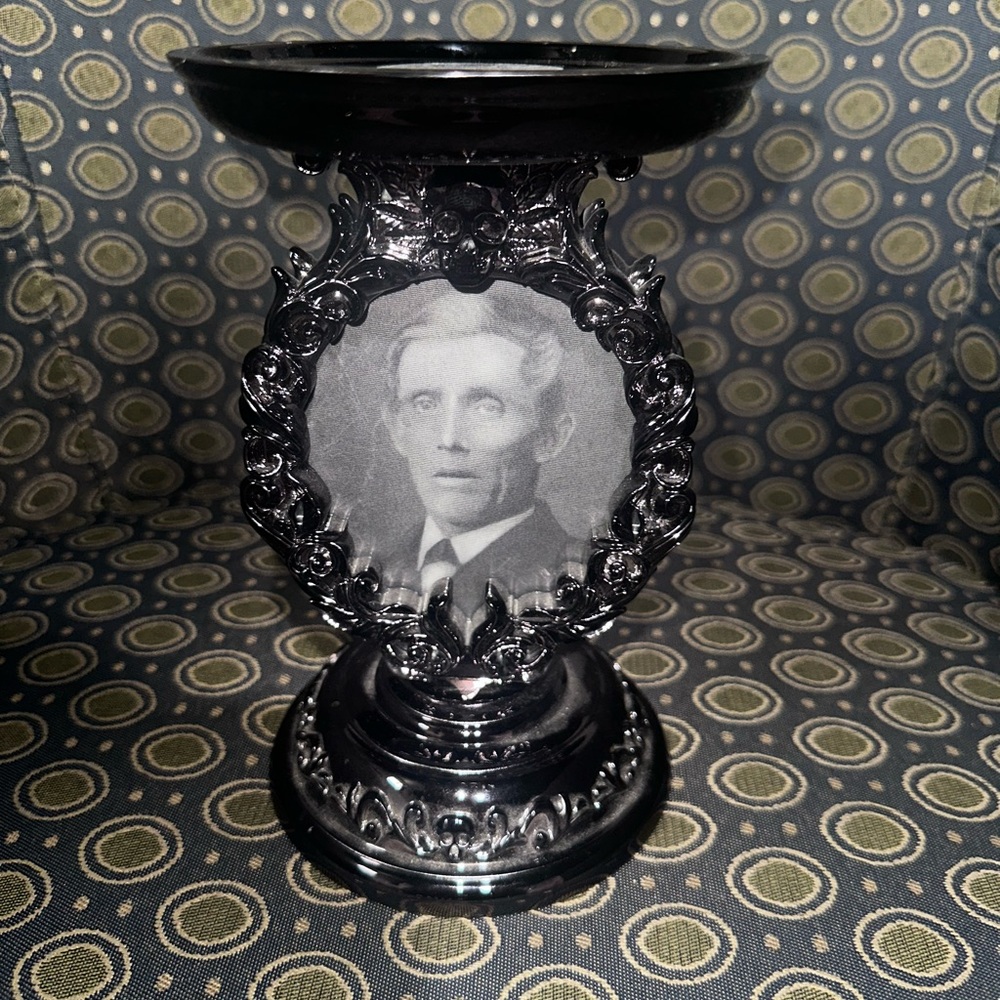 Spooky Halloween Men women face changing 3wick candle holder by BBW